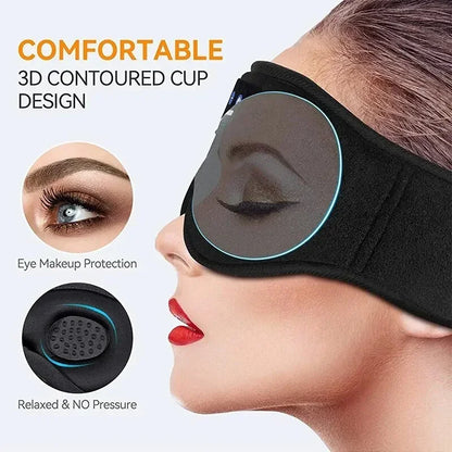 Máscara de Dormir 3D com Fones Bluetooth e Alto-falantes HD Integrados para Música