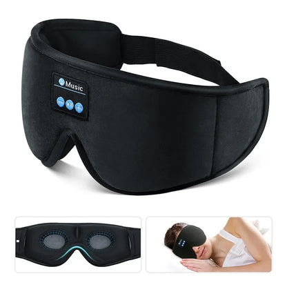 Máscara de Dormir 3D com Fones Bluetooth e Alto-falantes HD Integrados para Música