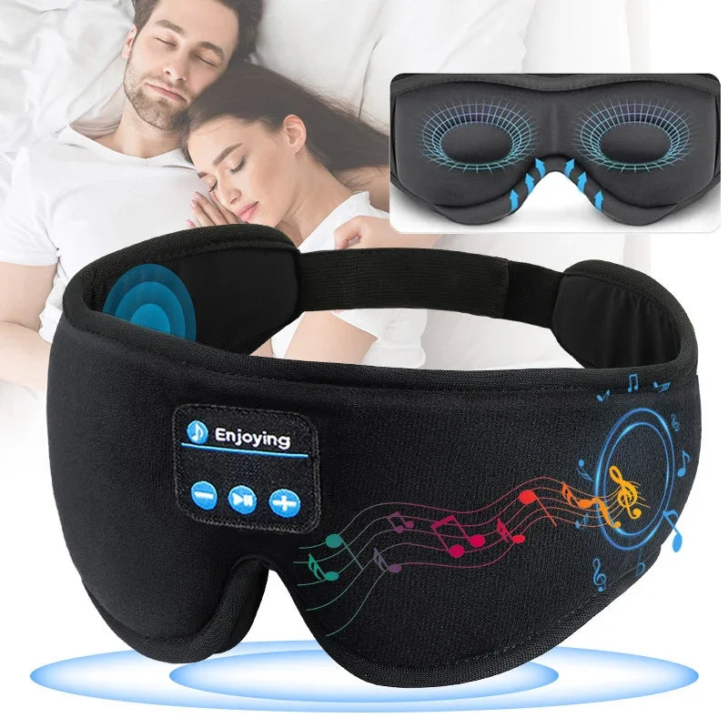 Máscara de Dormir 3D com Fones Bluetooth e Alto-falantes HD Integrados para Música
