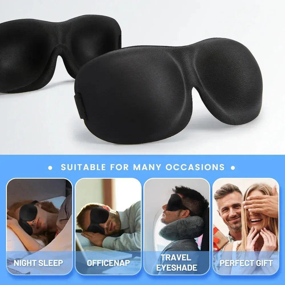 Máscara de Dormir 3D em Espuma Memory Foam – Bloqueio Total de Luz