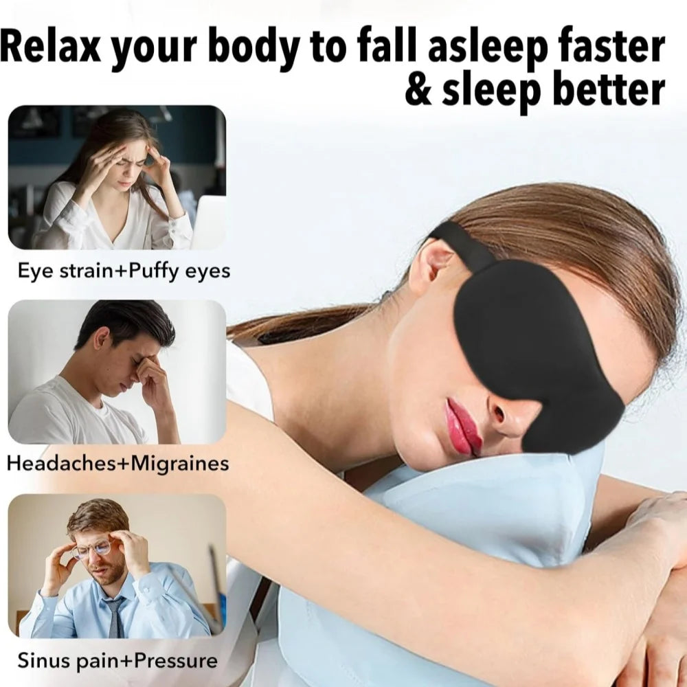 Máscara de Dormir 3D em Espuma Memory Foam – Bloqueio Total de Luz